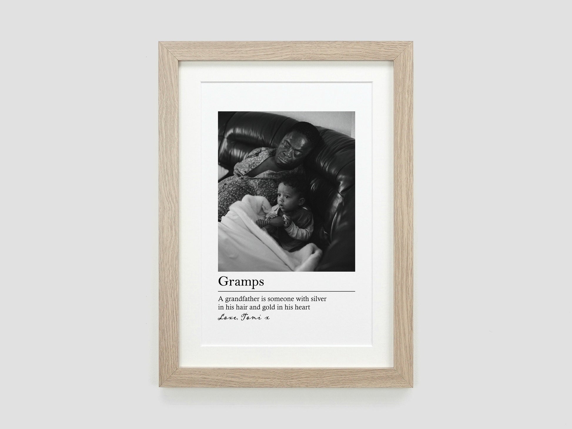 Photo gift for grandparent | Personalised picture gift for grandma grandad | Definition print for nanny or gramps | Birthday present VA065