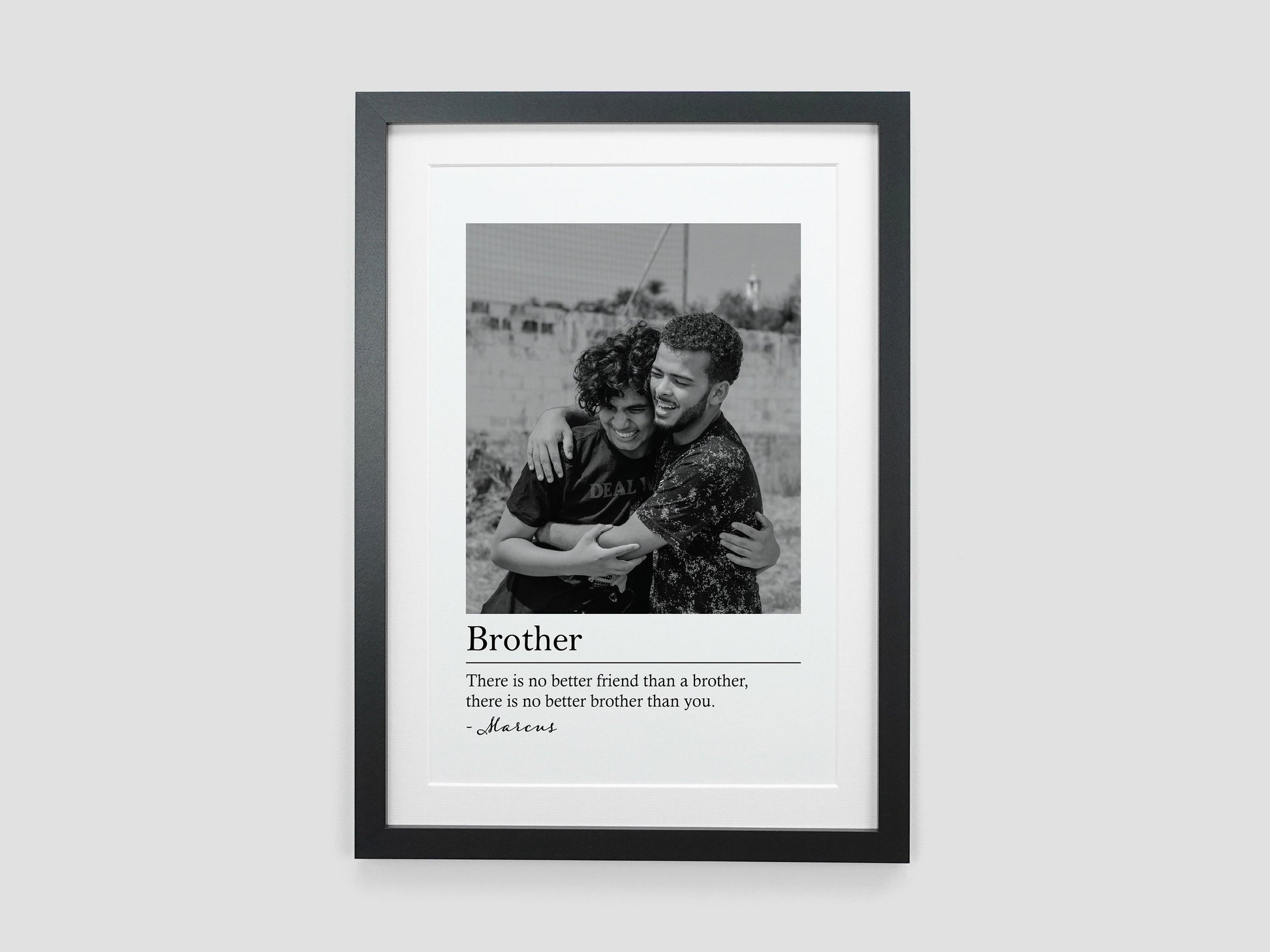 Photo gift for sister | Personalised picture gift for brother | Sister brother definition print | Birthday present | Sibling gift VA065