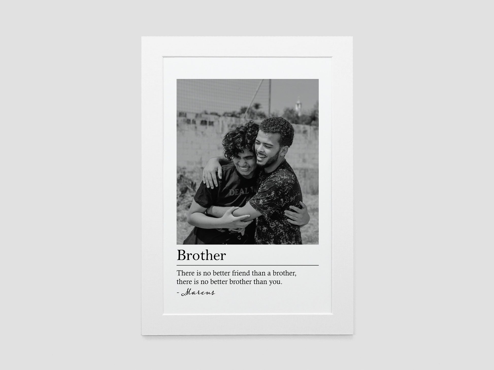 Photo gift for sister | Personalised picture gift for brother | Sister brother definition print | Birthday present | Sibling gift VA065