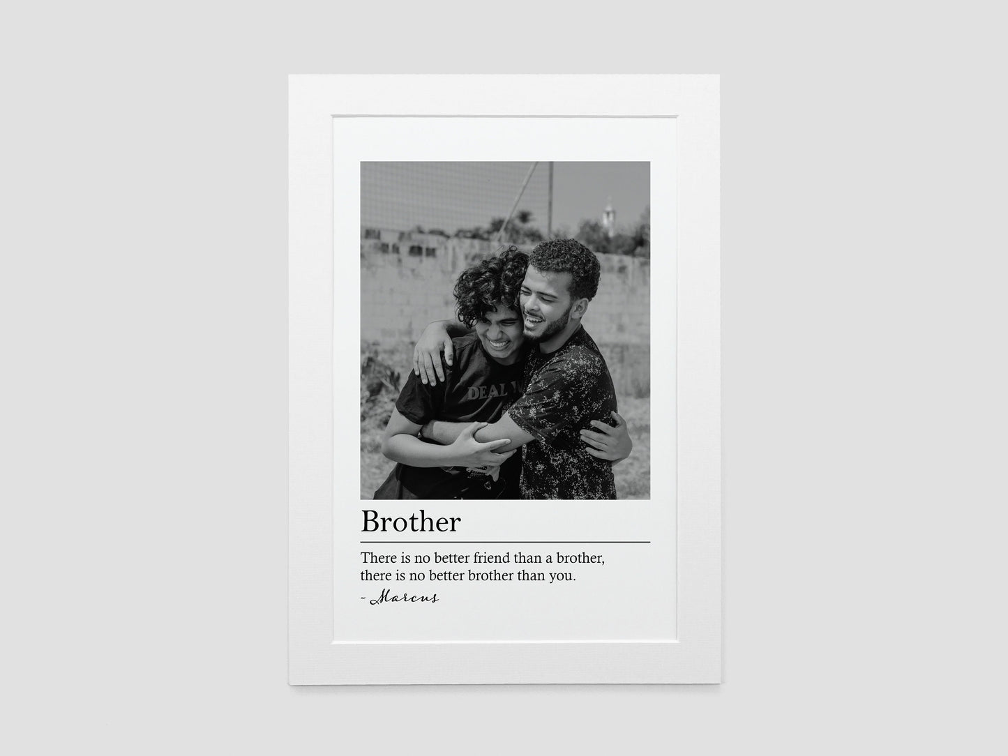 Photo gift for sister | Personalised picture gift for brother | Sister brother definition print | Birthday present | Sibling gift VA065