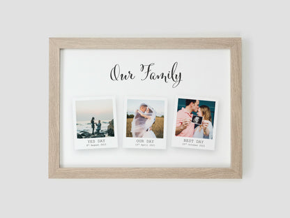 Family photo gift | Memories keepsake present | Couples Print Gift | Valentines gift for husband wife | Met Engaged Married Photo Gift VA063