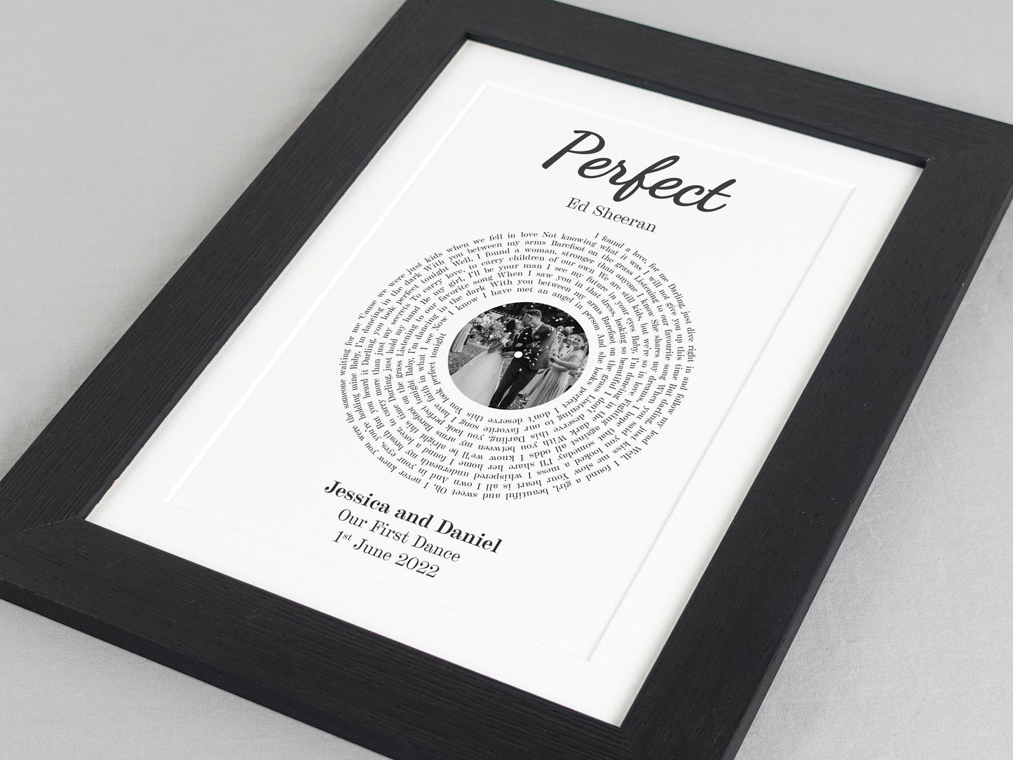 Song Lyrics Gift | Personalised Valentines day Gift for him her | Anniversary present | Vinyl Record Print Wife Husband | Friend gift VA068