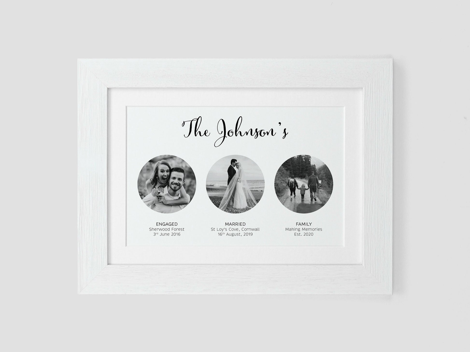 Met Engaged Married photo present | Milestone Gift | Couples Photo Print Gift | Paper Anniversary | Valentines gift for Wife Husband VA062