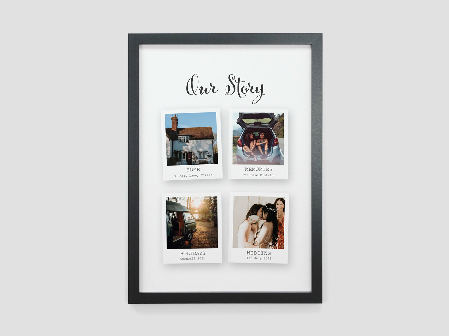 Family photo gift | Memories keepsake present | Couples Print Gift | Valentines gift for husband wife | Met Engaged Married Photo Gift VA064