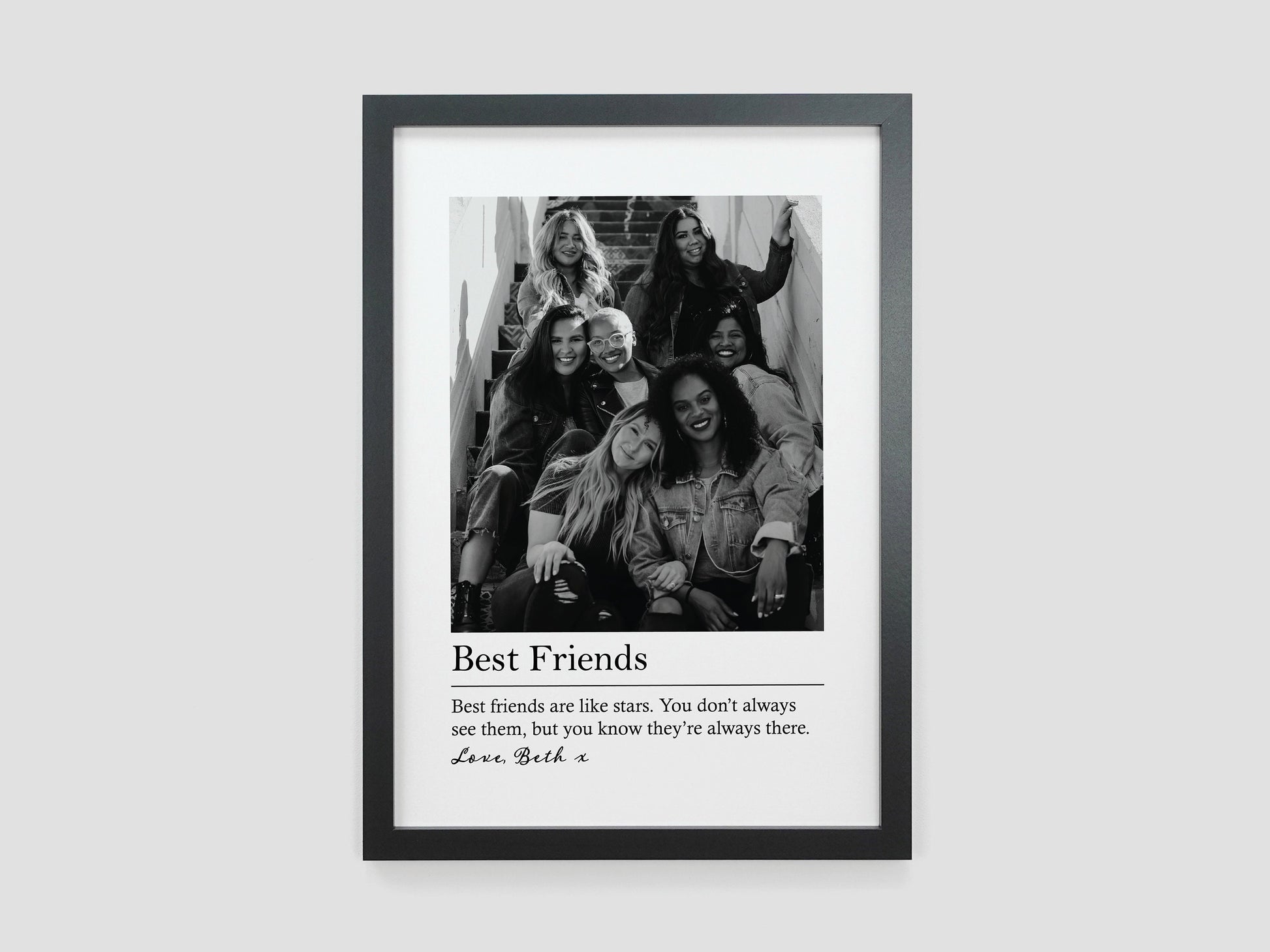 Photo gift for best friend | Personalised picture gift for bestie | Friend definition print | Birthday present | Friendship gift VA065
