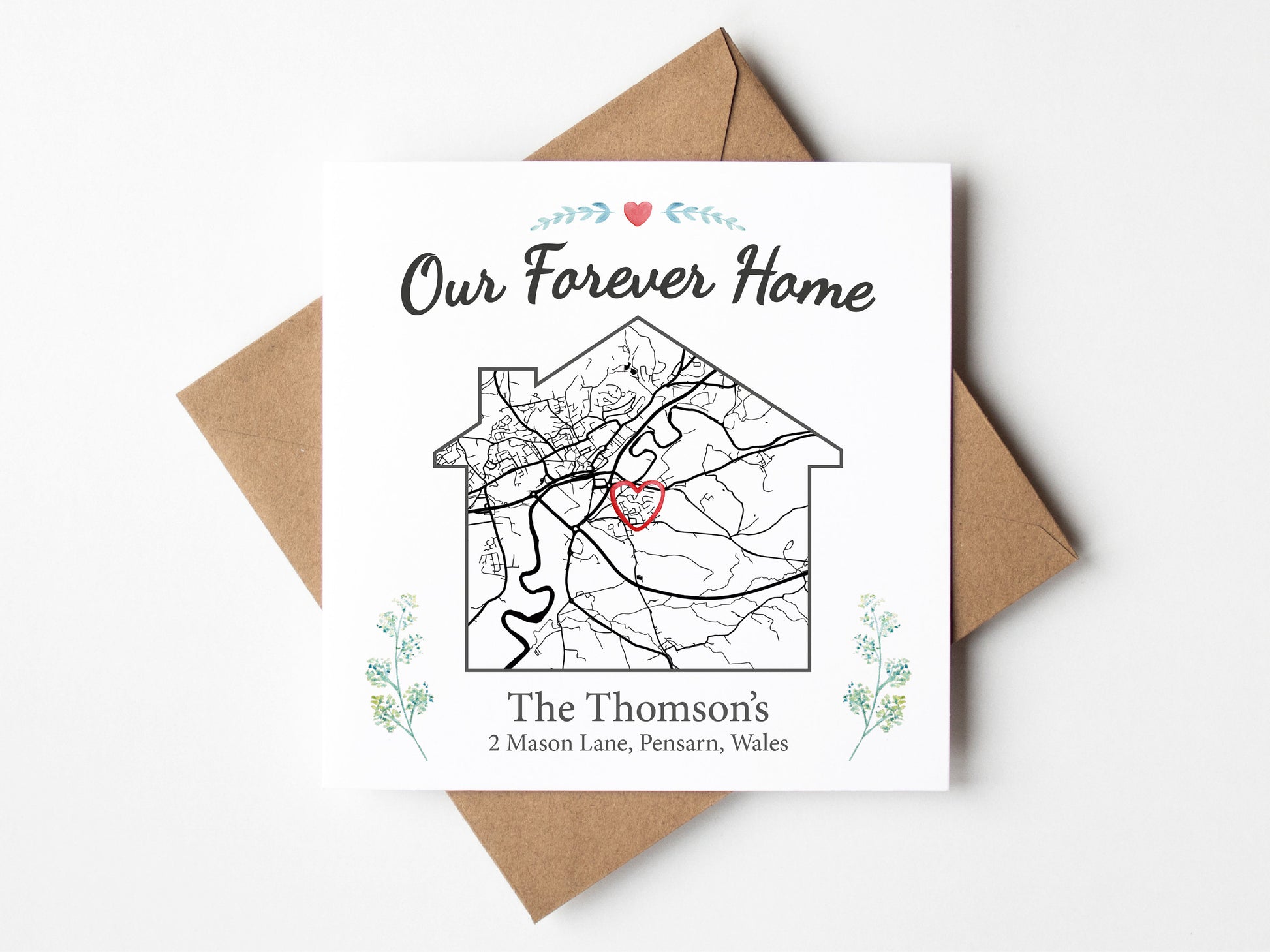 House warming map card | VA239