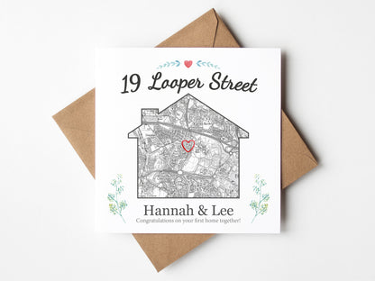 House warming map card | VA239