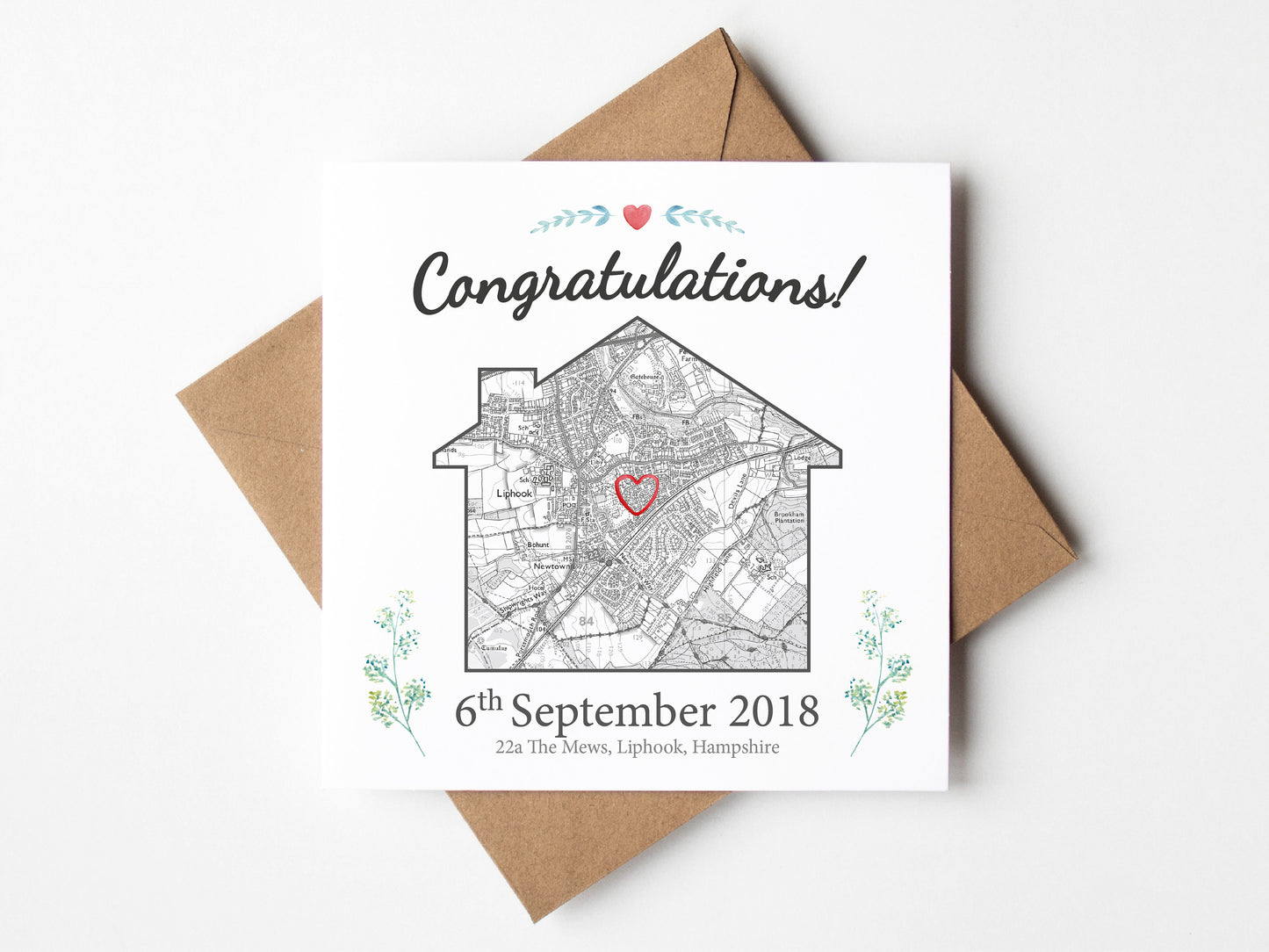 House warming map card | VA239