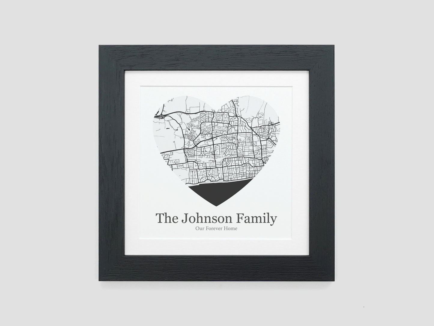 Heart shaped map gift | Personalised with your own special location VA232