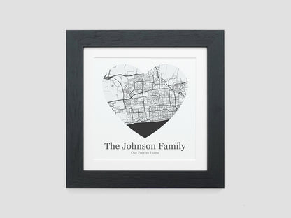 Heart shaped map gift | Personalised with your own special location VA232