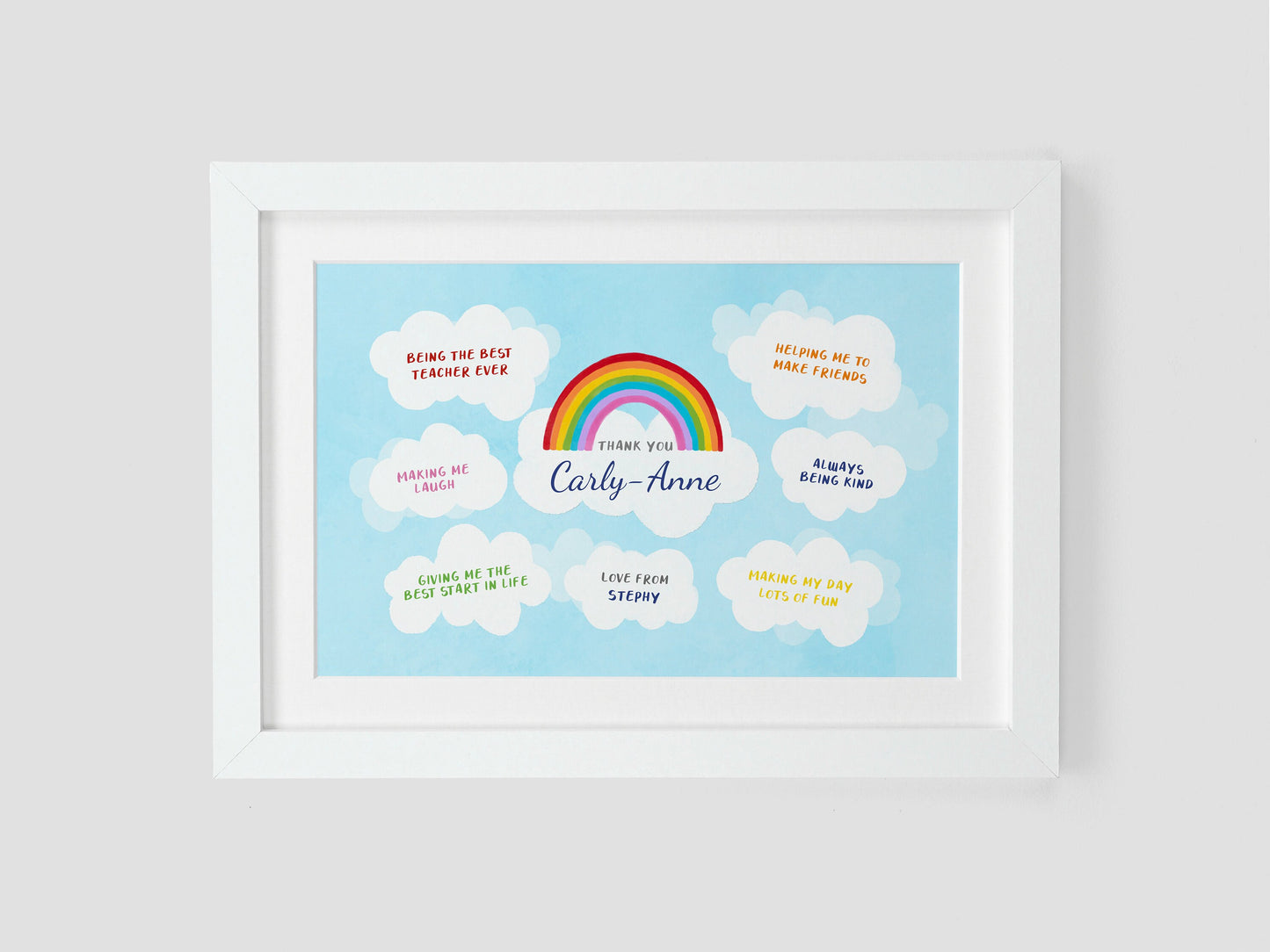 Rainbow nursery leaving present for teacher | VA227