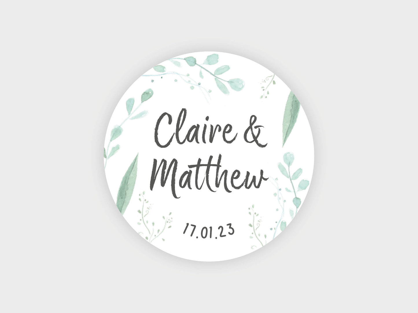 Wedding sticker | Personalised with your names and wedding date VA210