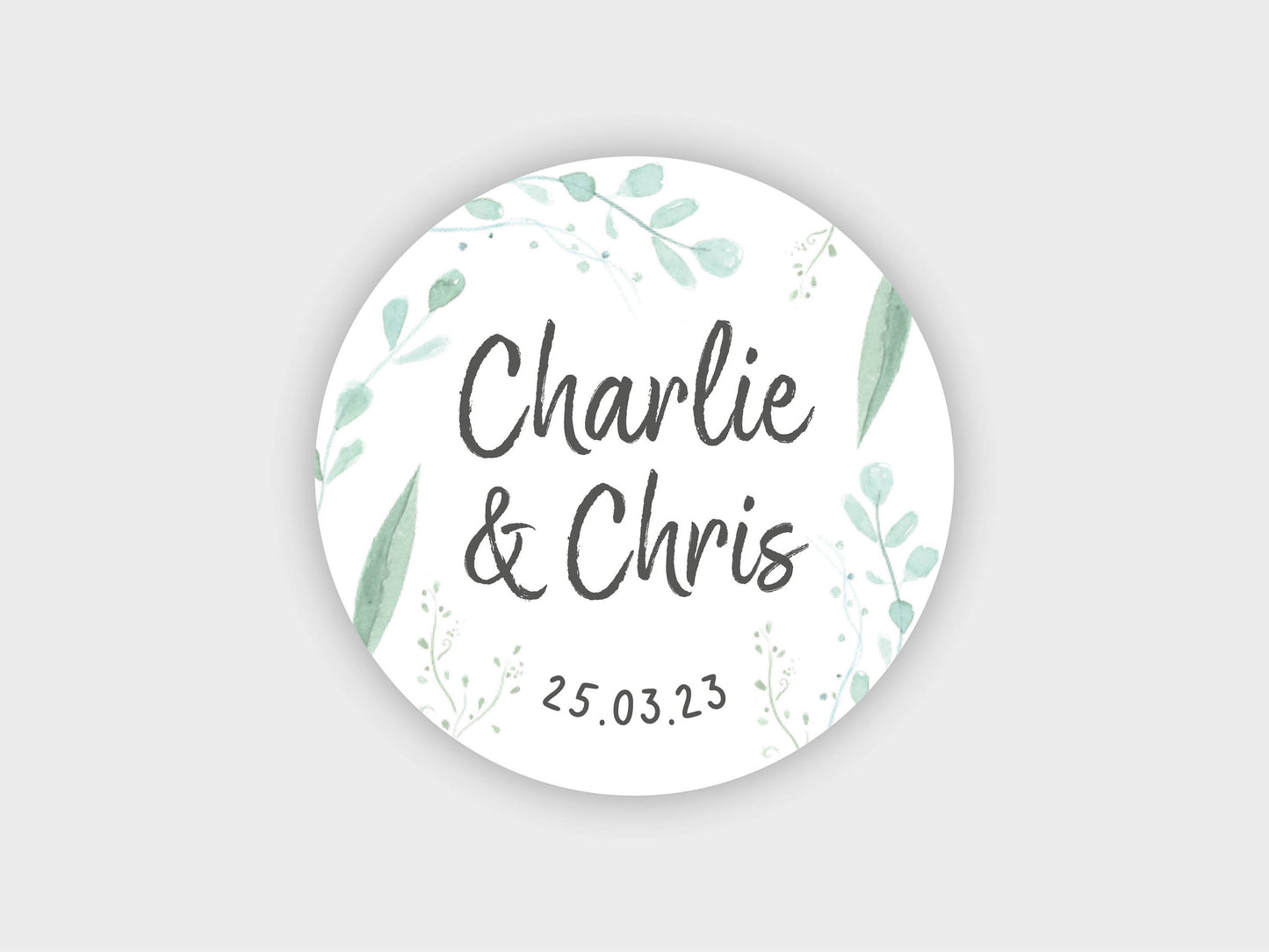 Wedding sticker | Personalised with your names and wedding date VA210