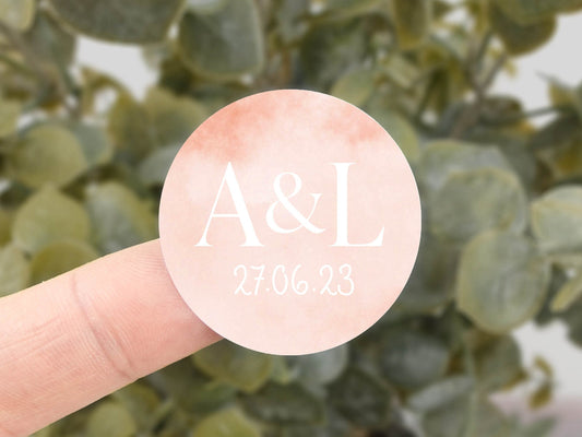 Wedding sticker | Personalised with your names and wedding date VA206