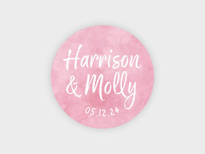 Wedding sticker | Personalised with your names and wedding date VA205